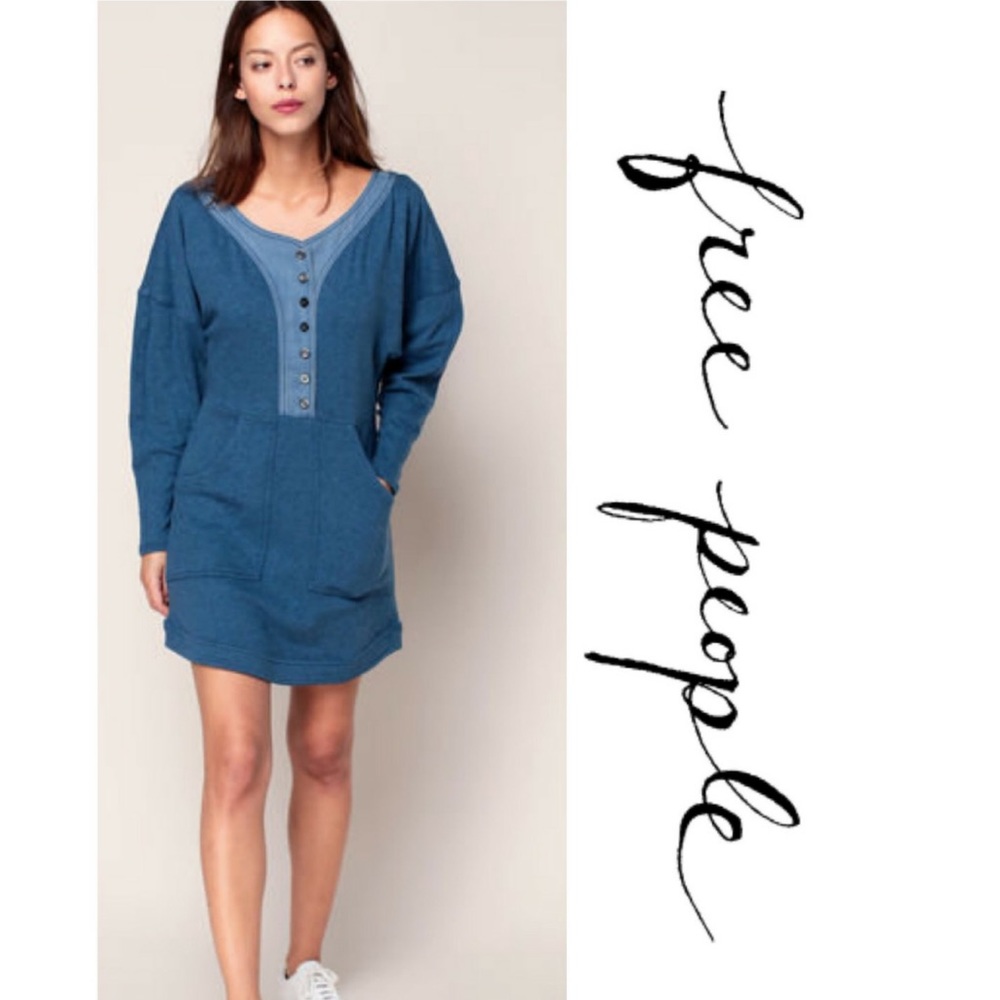 NWT Free People Front Buttoned Shift Dress